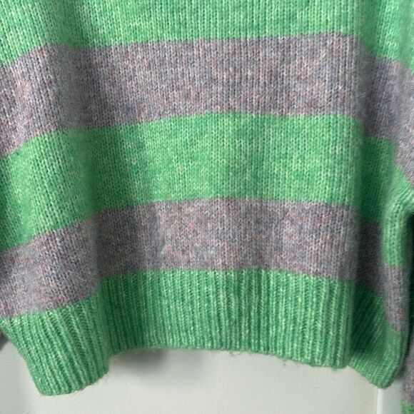 Nordstrom TopShop Cropped Oversized Striped Sweater 0-2 - Picture 4 of 8